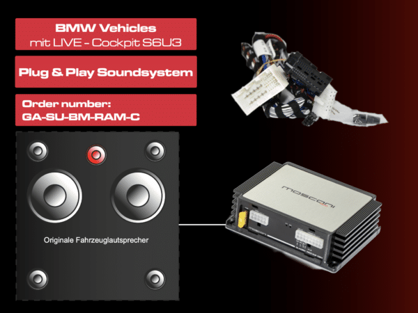 Gladen SoundUp paket för alla BMW i G-serien med RAM modul och centerkanal.